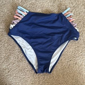 VS Pink High Waisted Patterned Stripes Bikini